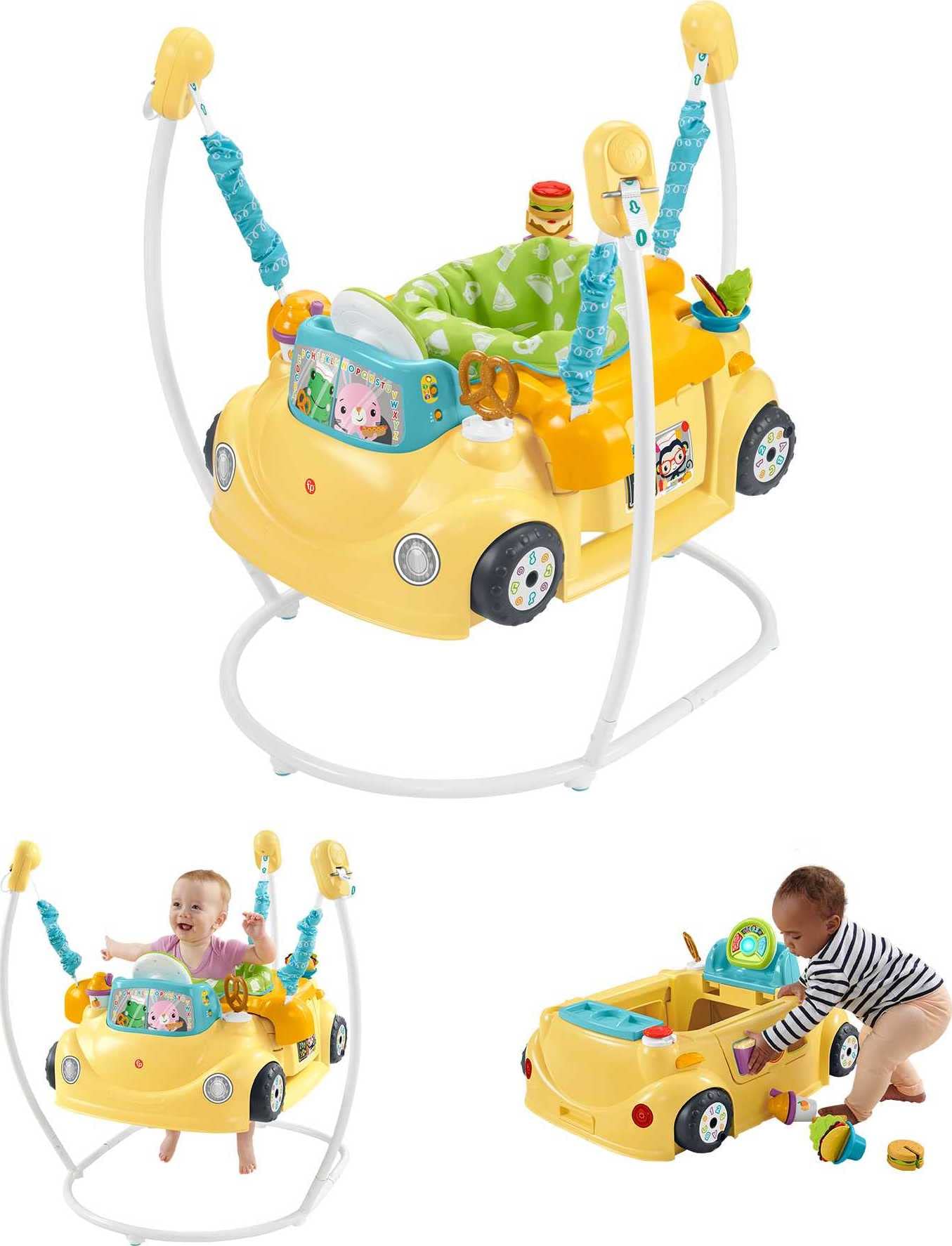 2-in-1 Food Truck Jumperoo Activity Center with Music and Lights