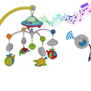 Baby Musical Crib Mobile with Hanging Rotating Toys, Remote Control