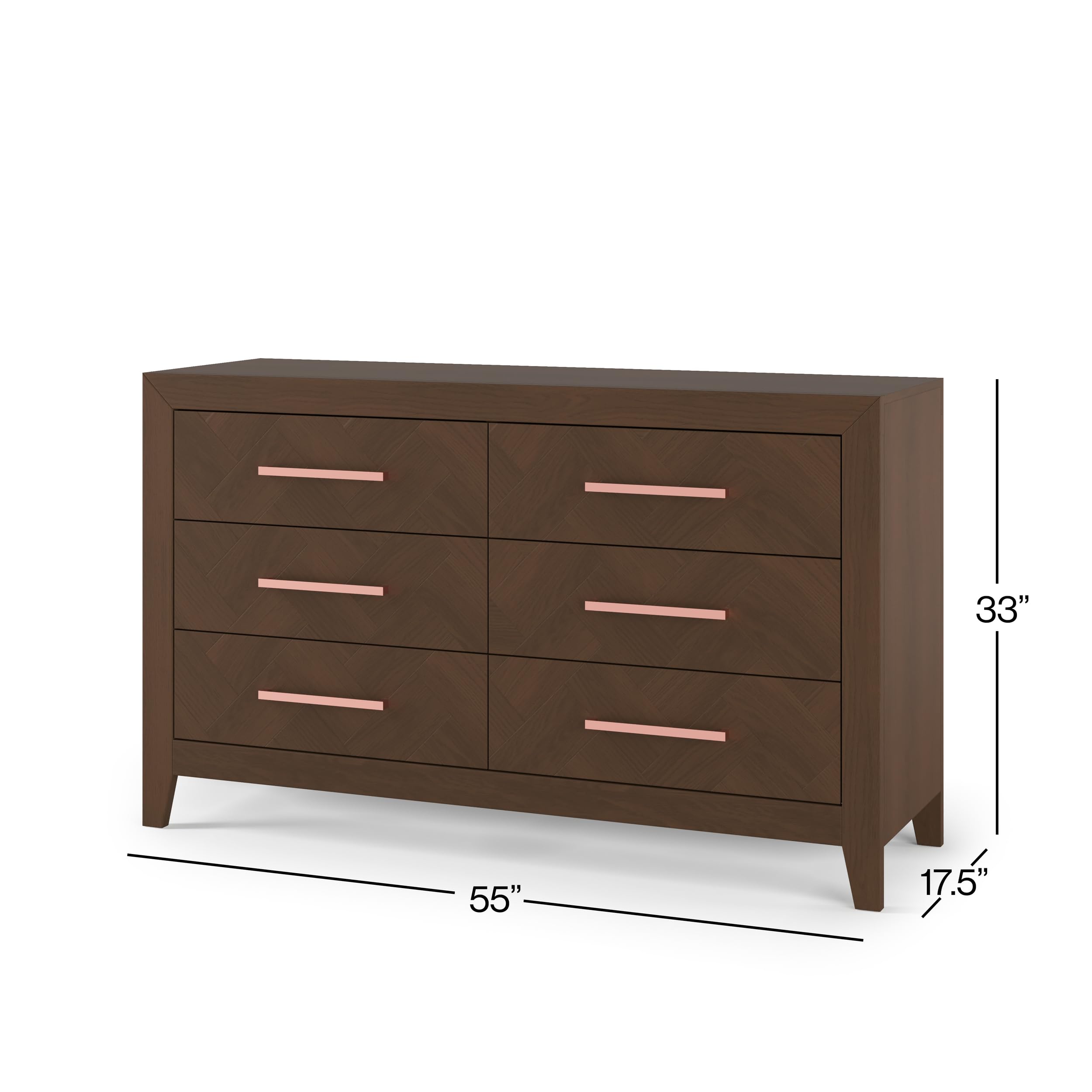 3-in-1 Convertible Crib and Double Dresser Nursery Set