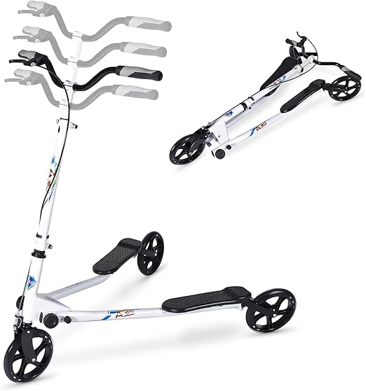Wheel Foldable Scooter Swing Scooter Tri Slider Kick Wiggle Scooters Push Drifting