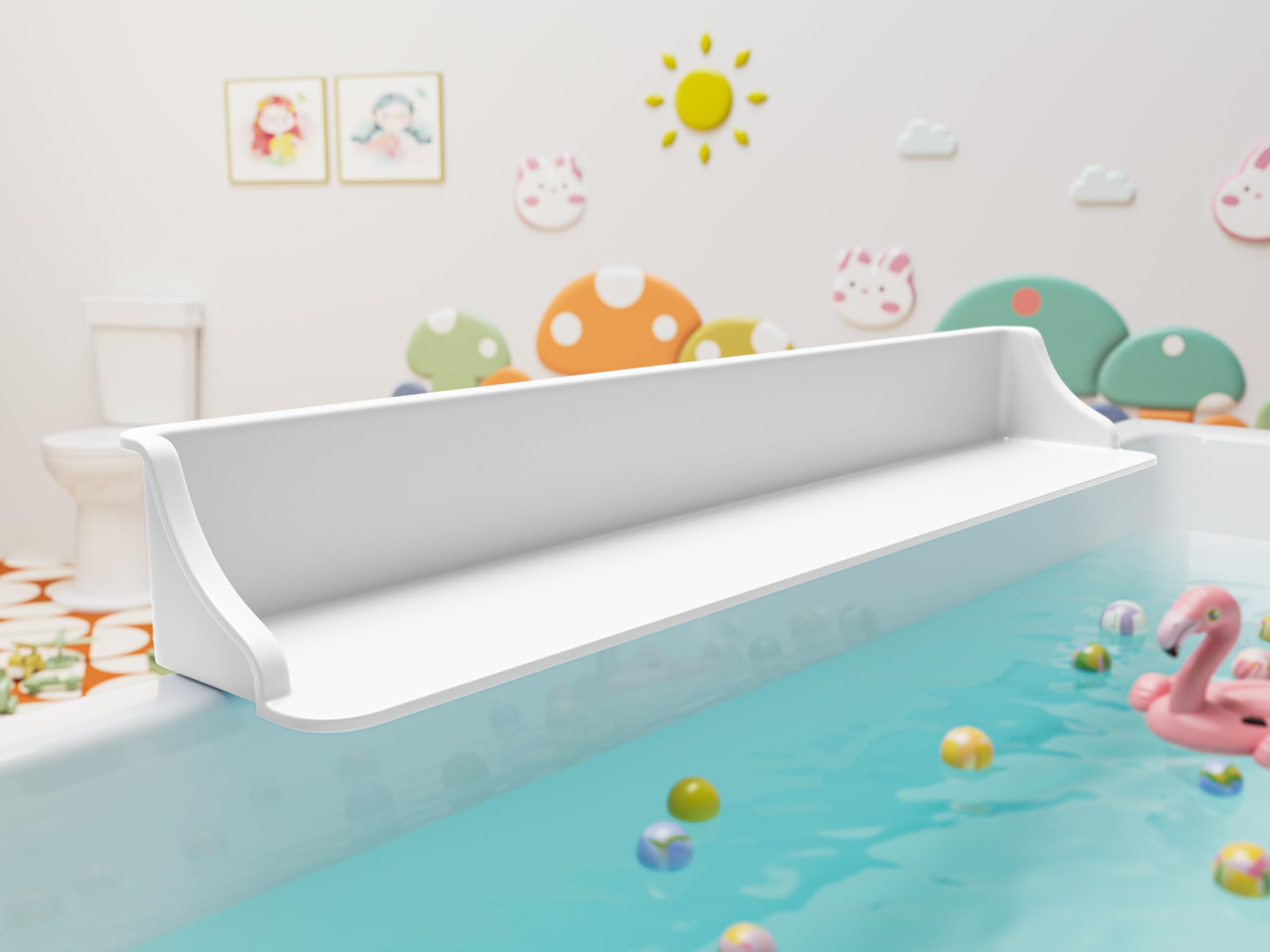 Bathtub Splash Guard PlayPad with Strong Suction Cups