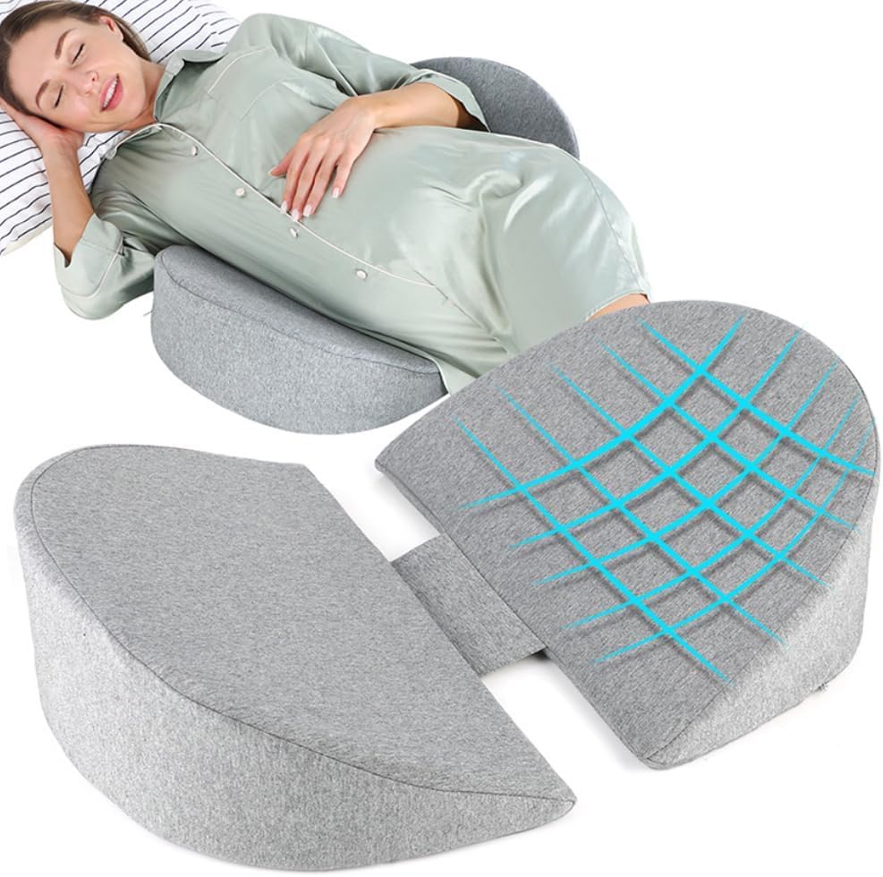 Pregnancy Wedge Pillow for Sleeping, Upgraded Memory Foam Maternity