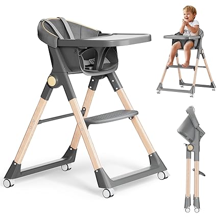 High Chairs for Babies and Toddlers, Convertible Folding High