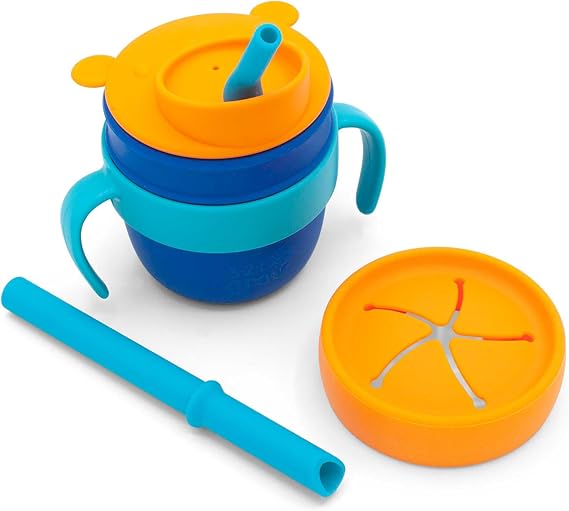 Easy Learn Drink and Snack Set – Baby + Toddler Silicone Learning Cup & Snack Set