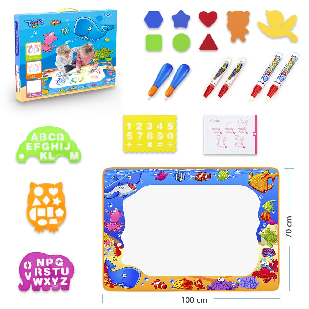 Water Doodle Mat - Kids Painting Writing Color Doodle Drawing Mat Toy Bring Magic