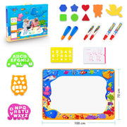 Water Doodle Mat - Kids Painting Writing Color Doodle Drawing Mat Toy Bring Magic