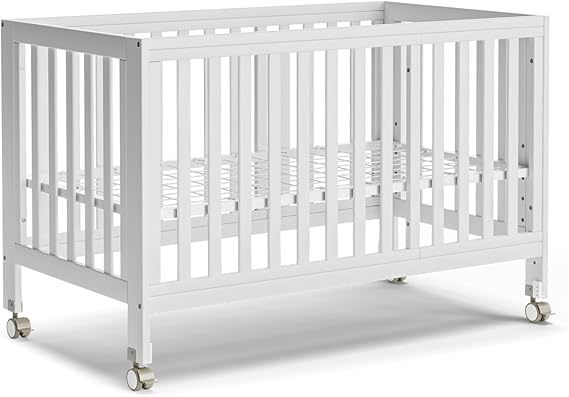 Baby Crib, 11 in 1 Convertible Mini Crib with Wheels, 100% New Zealand