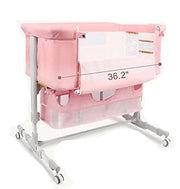 Bassinet for Baby, Convertible Crib with Mosquito Net & Diaper