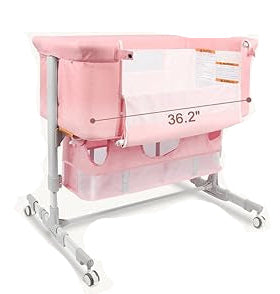 Bassinet for Baby, Convertible Crib with Mosquito Net & Diaper