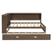 Full Size Wood Daybed with Twin Trundle