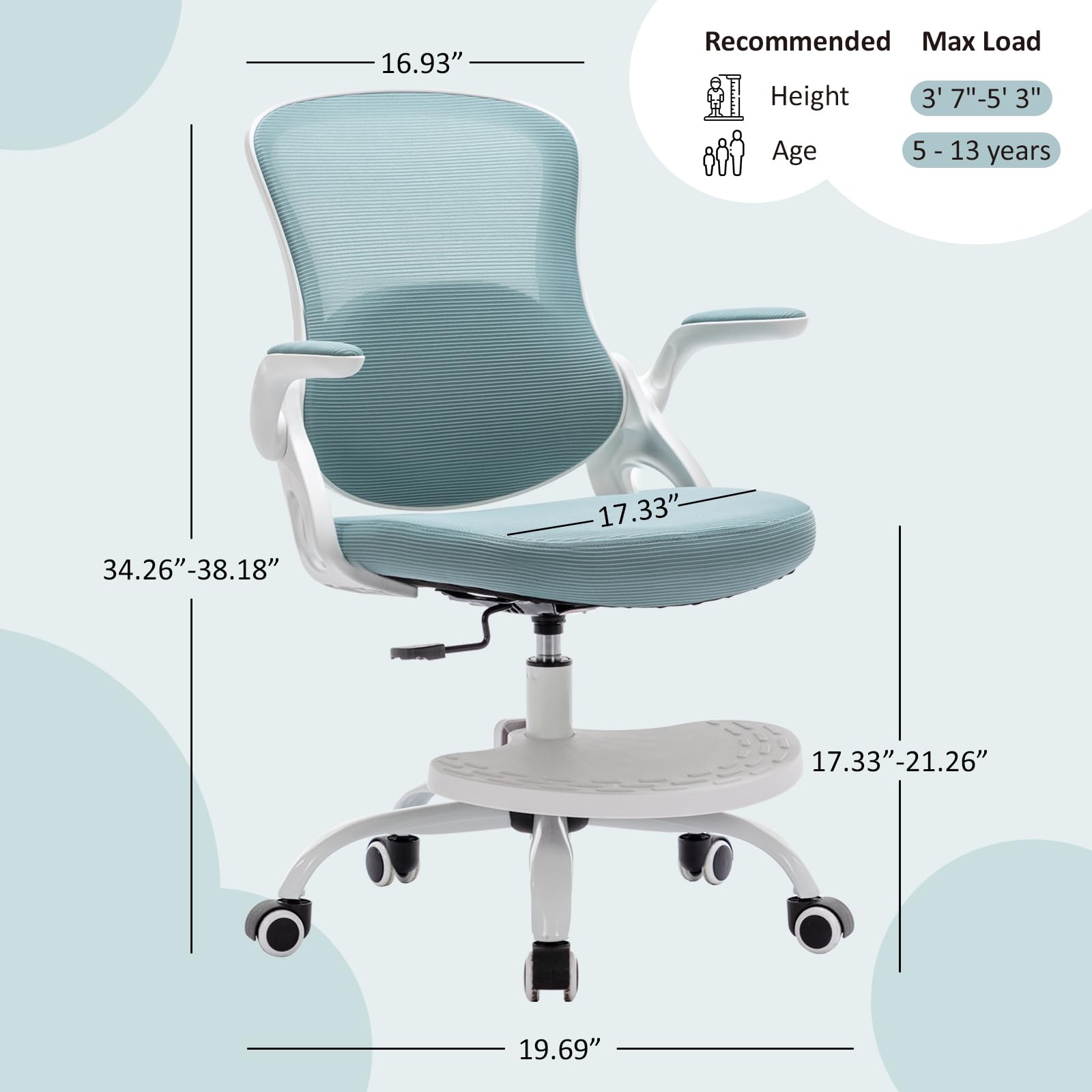 Ergonomic Kids Desk Chair with Adjustable Height