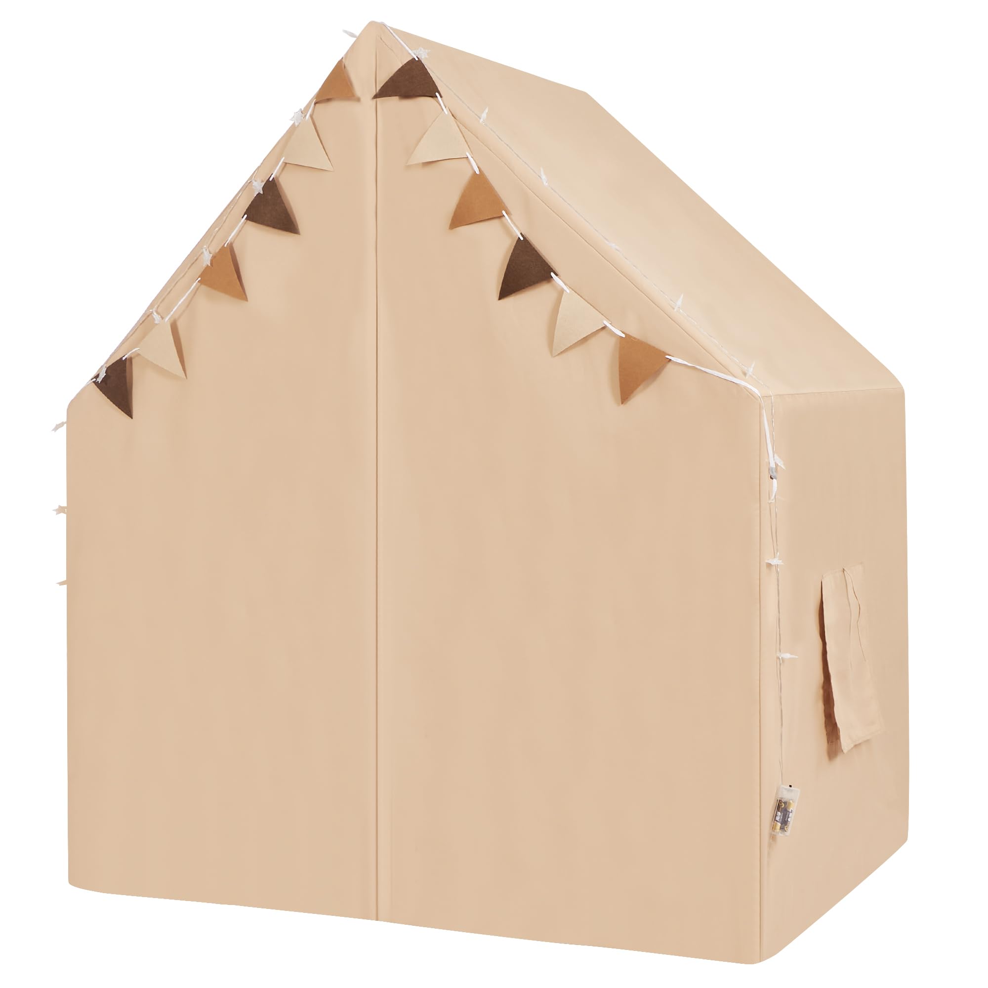Kids Play Tent with Padded Mat & Star LED Lights for Ages 4-8-10 Year Old Girls Boys