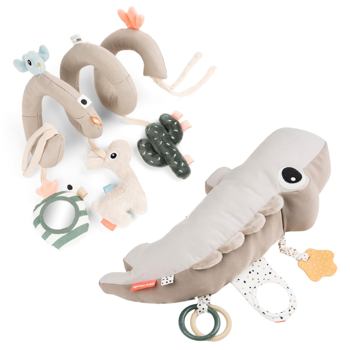 Lalee Activity Spiral Baby Toy and Croco Tummy Time Activity Toy - Sensory Stimulation