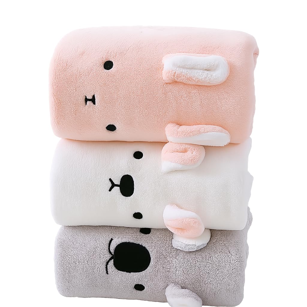 3-Pack Toddler Bath Towel Large 57x27 Inch | Hooded Kids