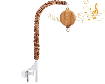 Baby Mobile Rotary Music Box Imitation Wood with Rotating Hook Crib Mobile Motor