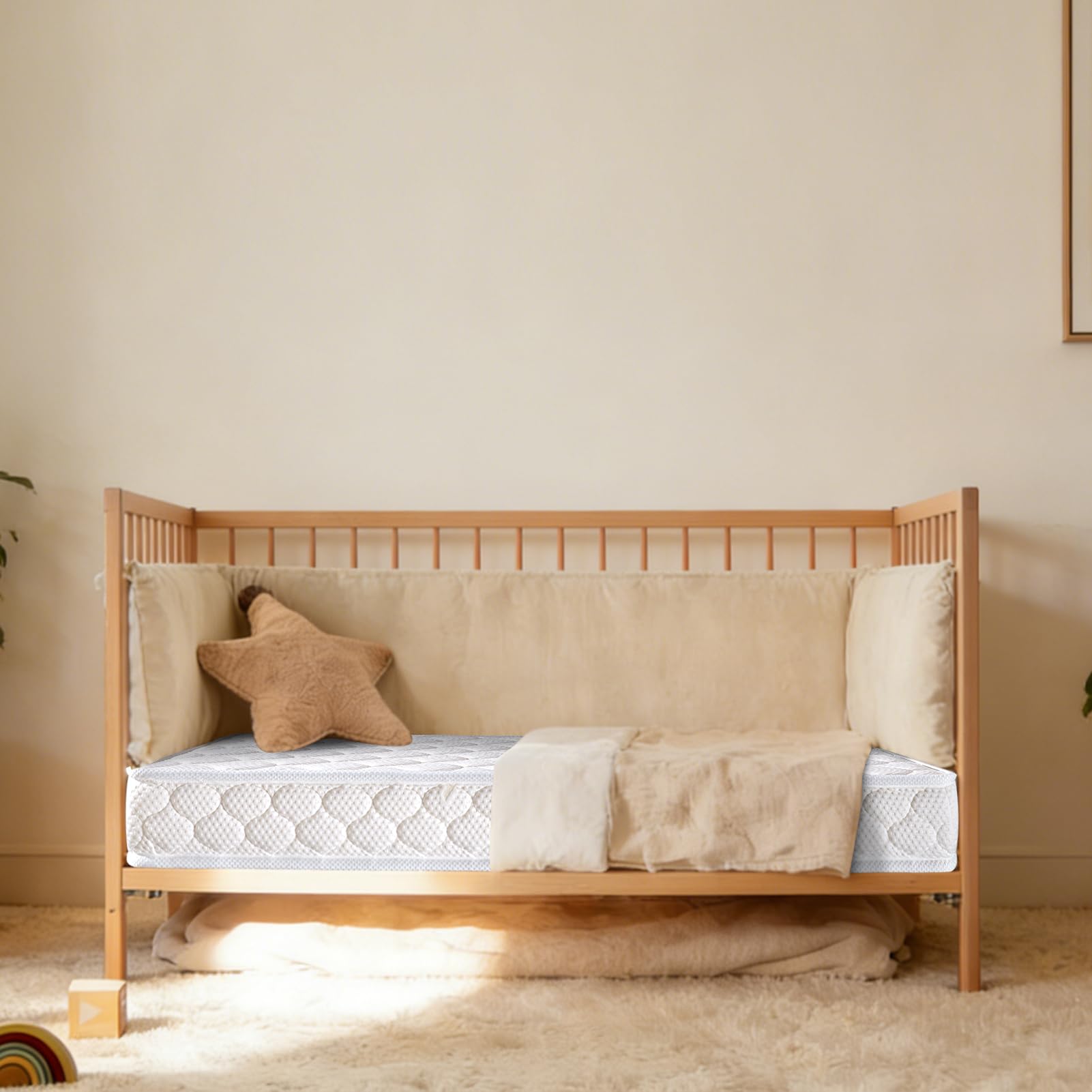 Dual-Sided Crib & Toddler Mattress with Knitted Fabric Cover