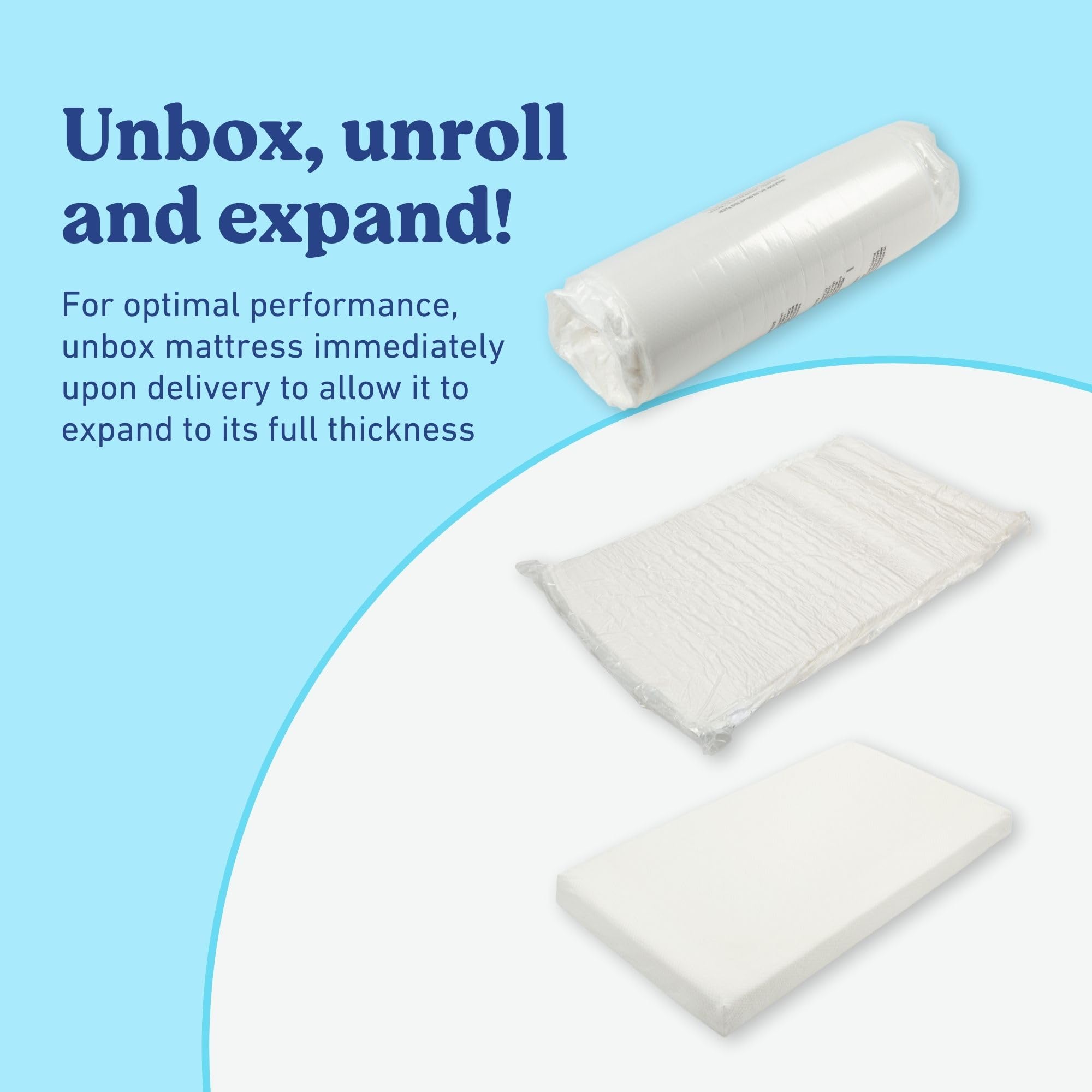 Premium Foam Crib & Toddler Mattress with Waterproof Cover