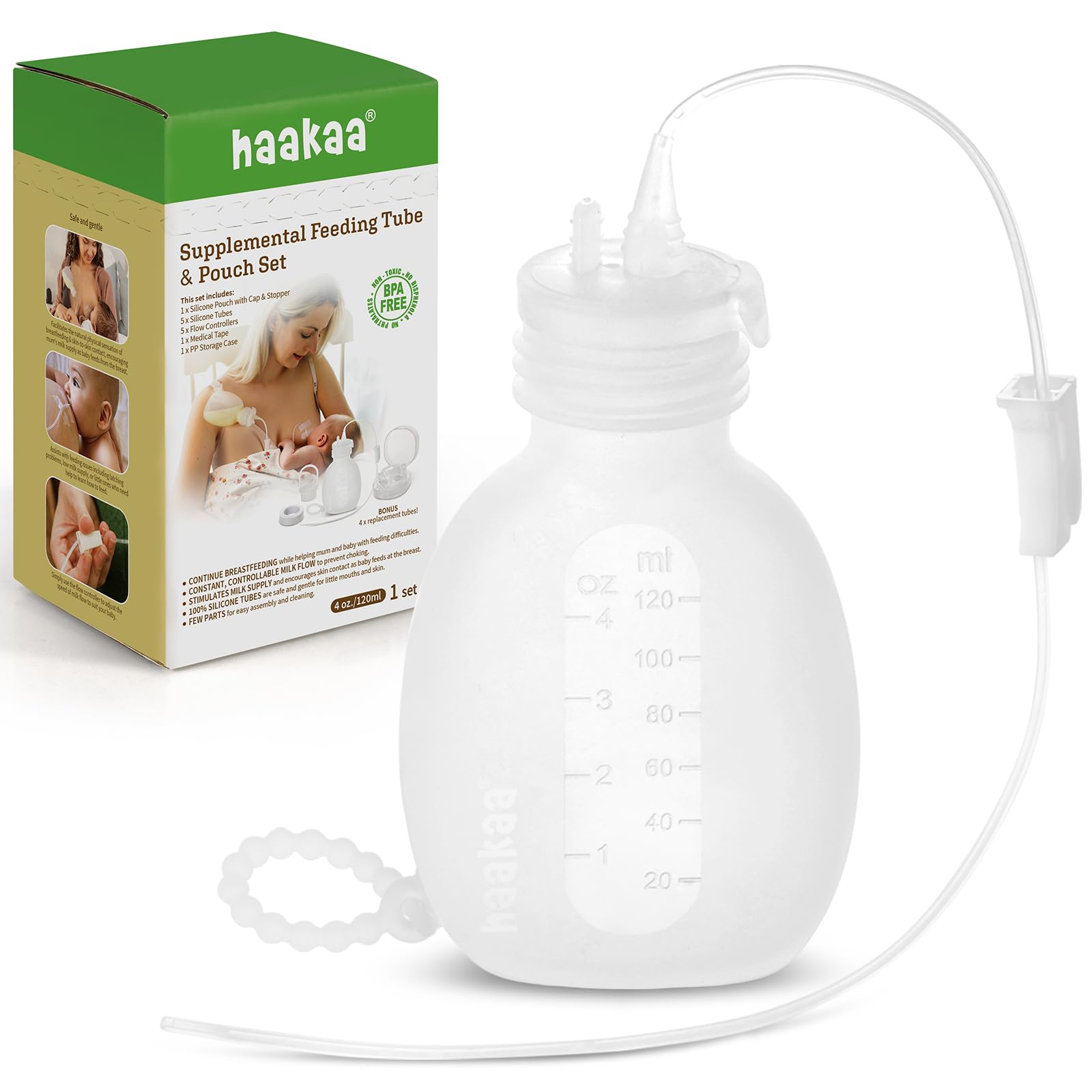 Supplemental Feeding Tube & Pouch Set,Baby Supplemental Nursing