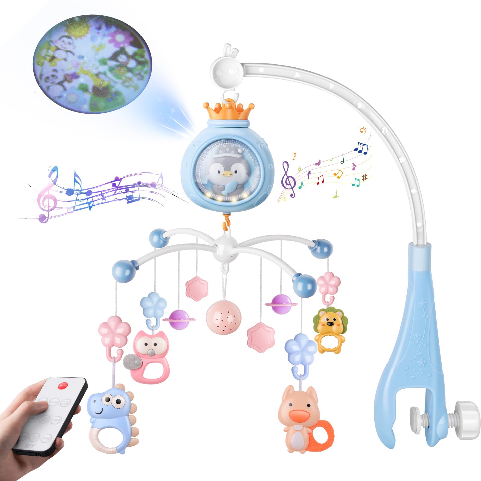 Crib Mobile with Music and Lights, Mobiles for Cribs