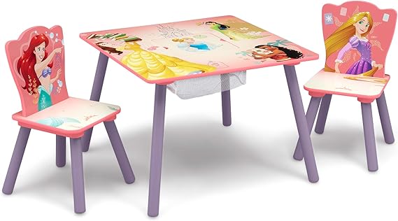 Kids Table and Chair Set With Storage (2 Chairs Included) - Ideal for Arts & Crafts