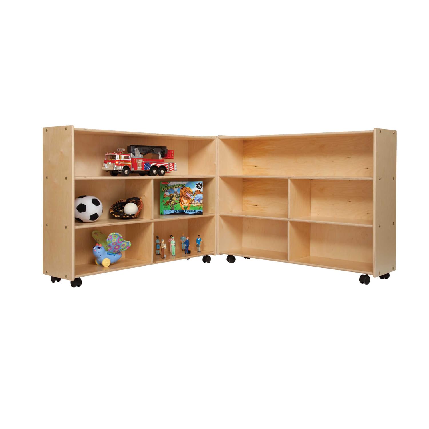 Large Folding Mobile Storage Organizer with Rolling Casters