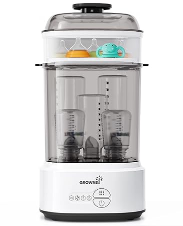 Bottle Sterilizer and Dryer, Compact Electric Steam Baby Bottle Sterilizer