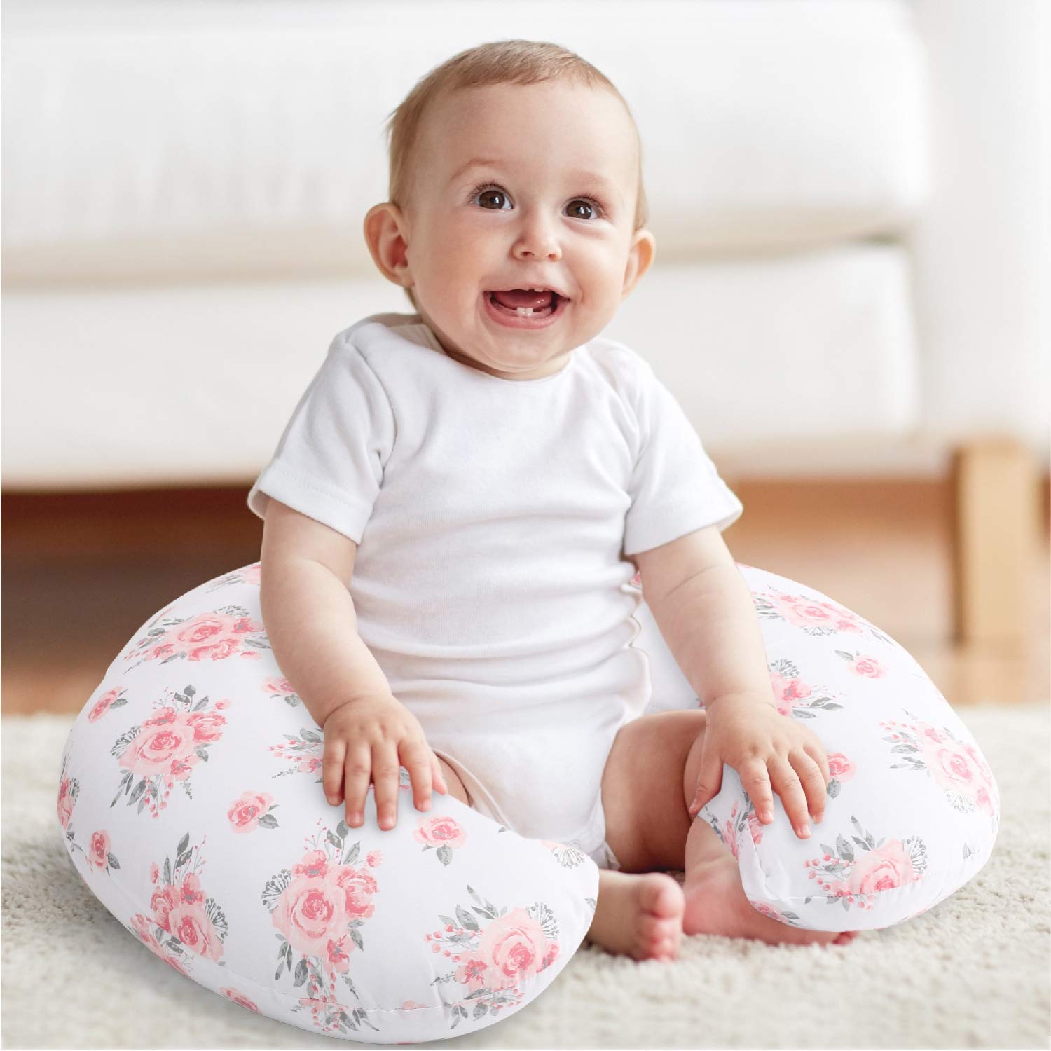 Nursing Pillow & Cover - Soft Newborn Nursing Baby Girl Pillow Covers