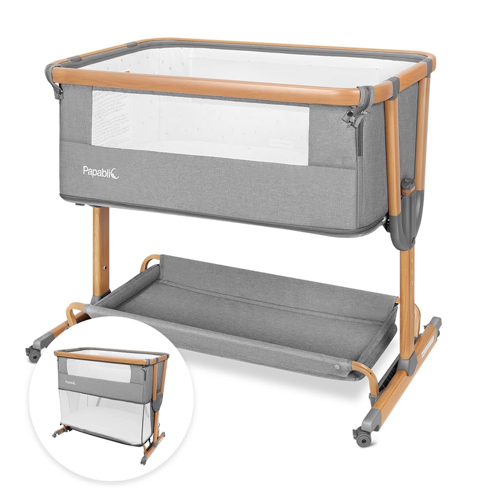 4 in 1 Baby Bassinet, Bedside Bassinet for Baby, Adjustable Bedside Sleeper