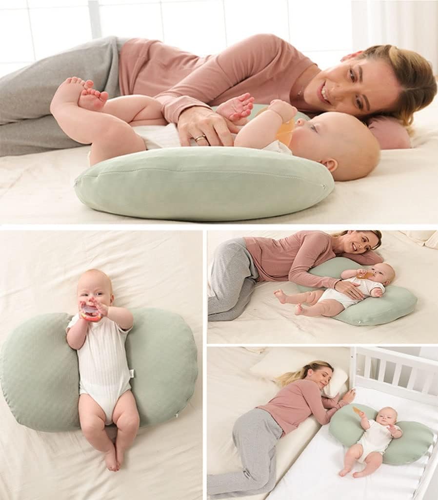 Pregnancy Pillow 100% Cotton U-Shaped Side Pillow for Pregnant Women,
