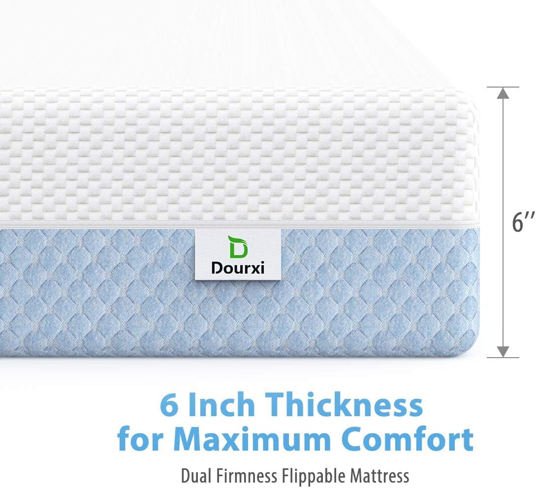 Dual-Sided Memory Foam Crib and Toddler Mattress