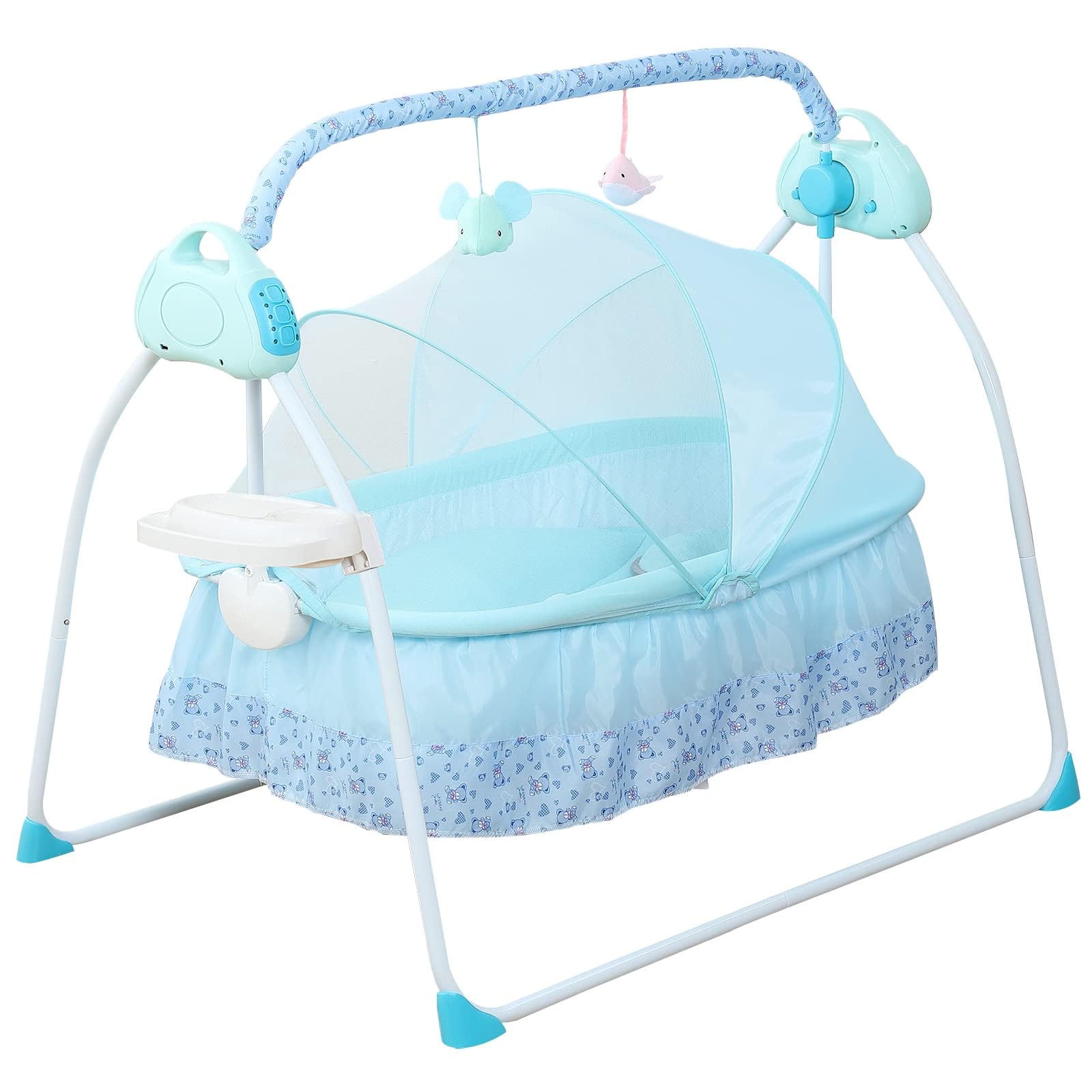 Electric Baby Crib Cradle, 0-18 MonthsInfant Bed Auto Swing with Music