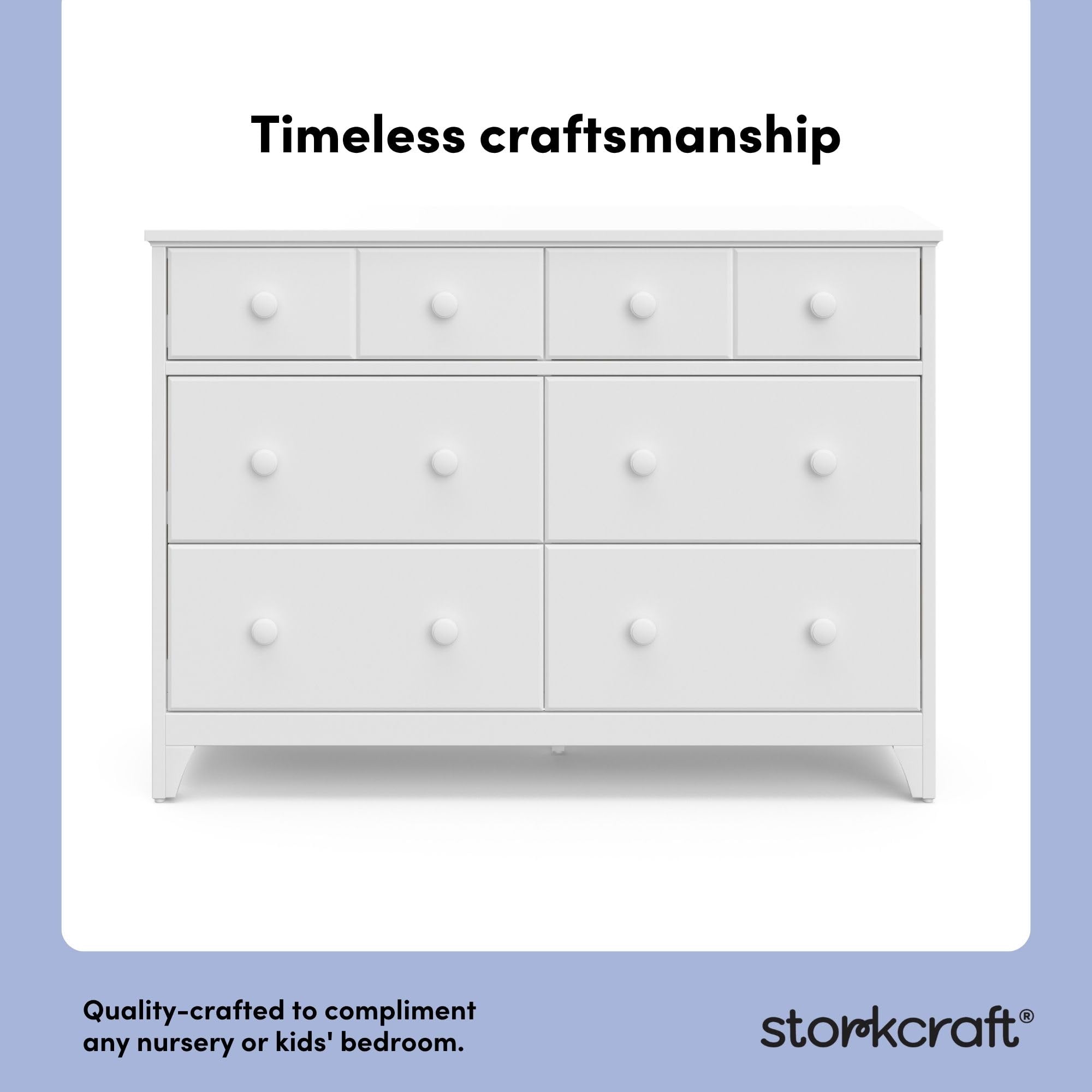 6 Drawer Dresser (White) – GREENGUARD Gold Certified Nursery D