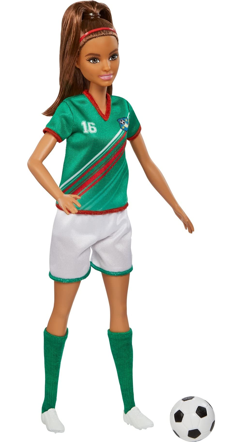 Careers Fashion Doll & Accessory, Soccer Player with Brunette Ponytail