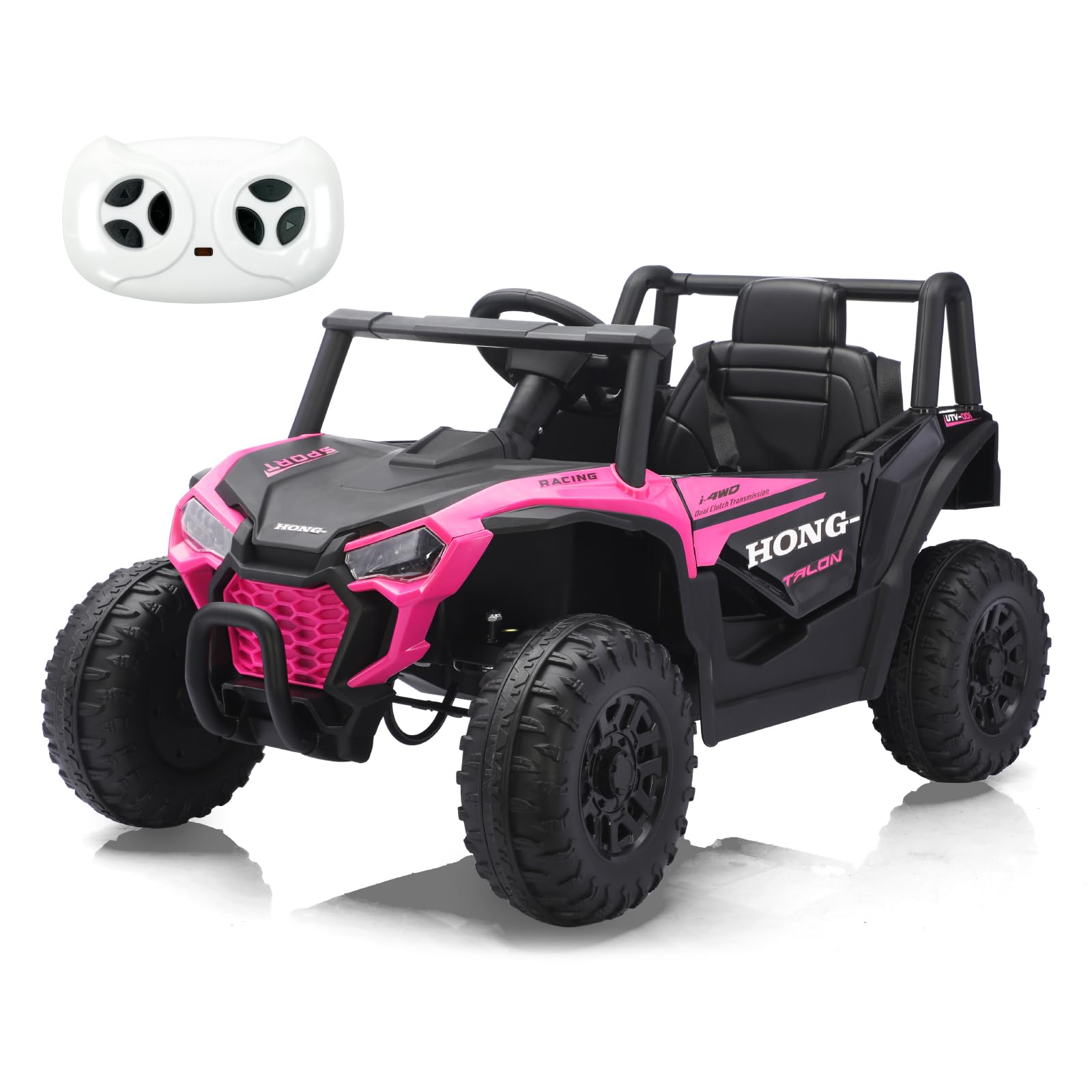 12V Electric UTV Car with Remote Control, Ride on Vehicles with Spring Suspension