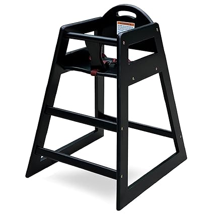 Wooden High Chair for Baby & Toddler – Restaurant-Style Stackable HighChair