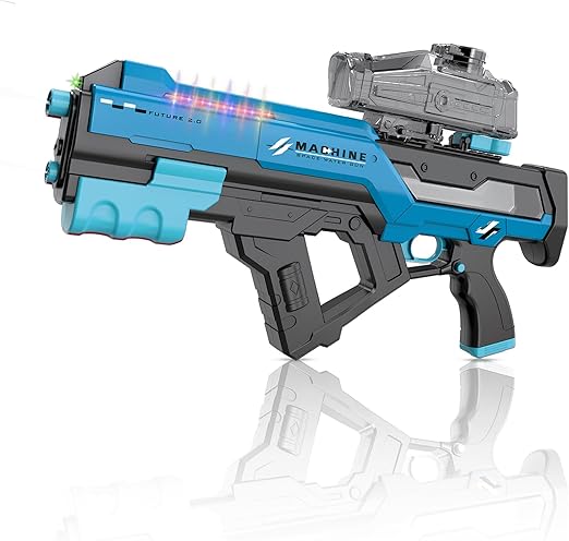 Electric Water Gun with LED Chasing Lights, 35 FT, Automatic & Manual