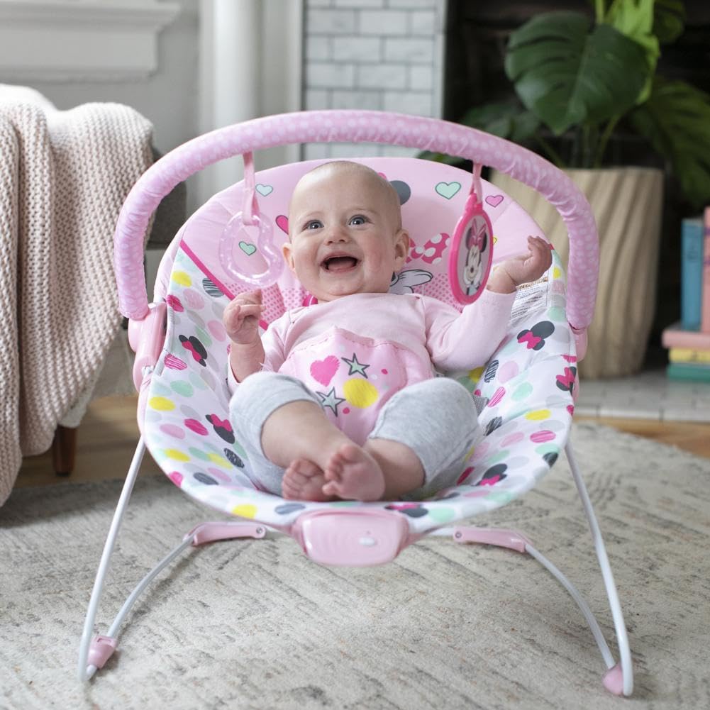 Disney Baby Minnie Mouse Baby Bouncer Soothing Vibrations