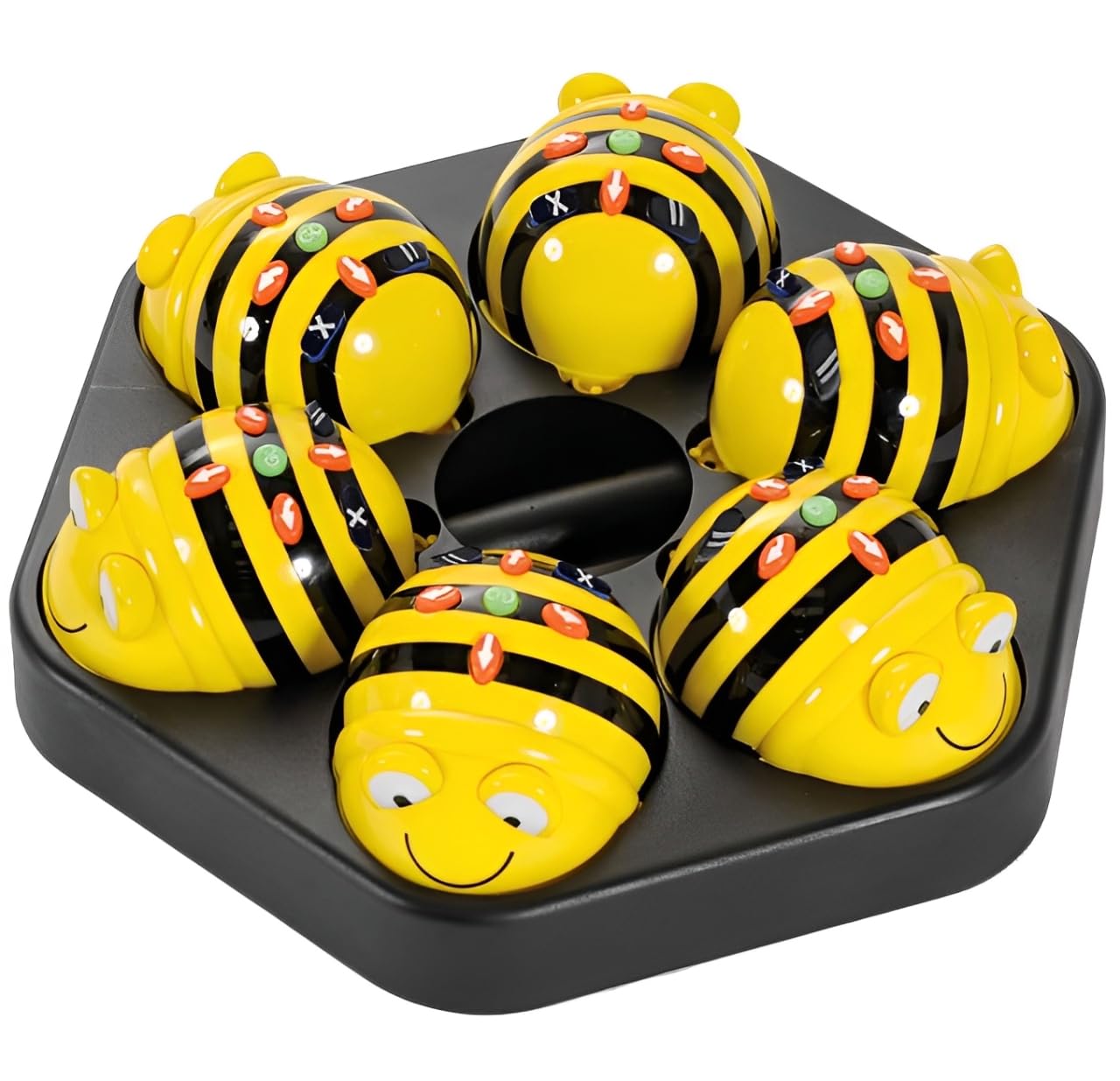 Programming Material: 6pcs Bee-Bots Floor Robotics & Free Docking Station