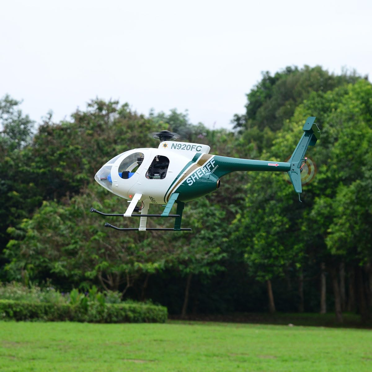 Roban RC Helicopter MD-500E 470 Size RTF Version 2 Blades Green White Hughes