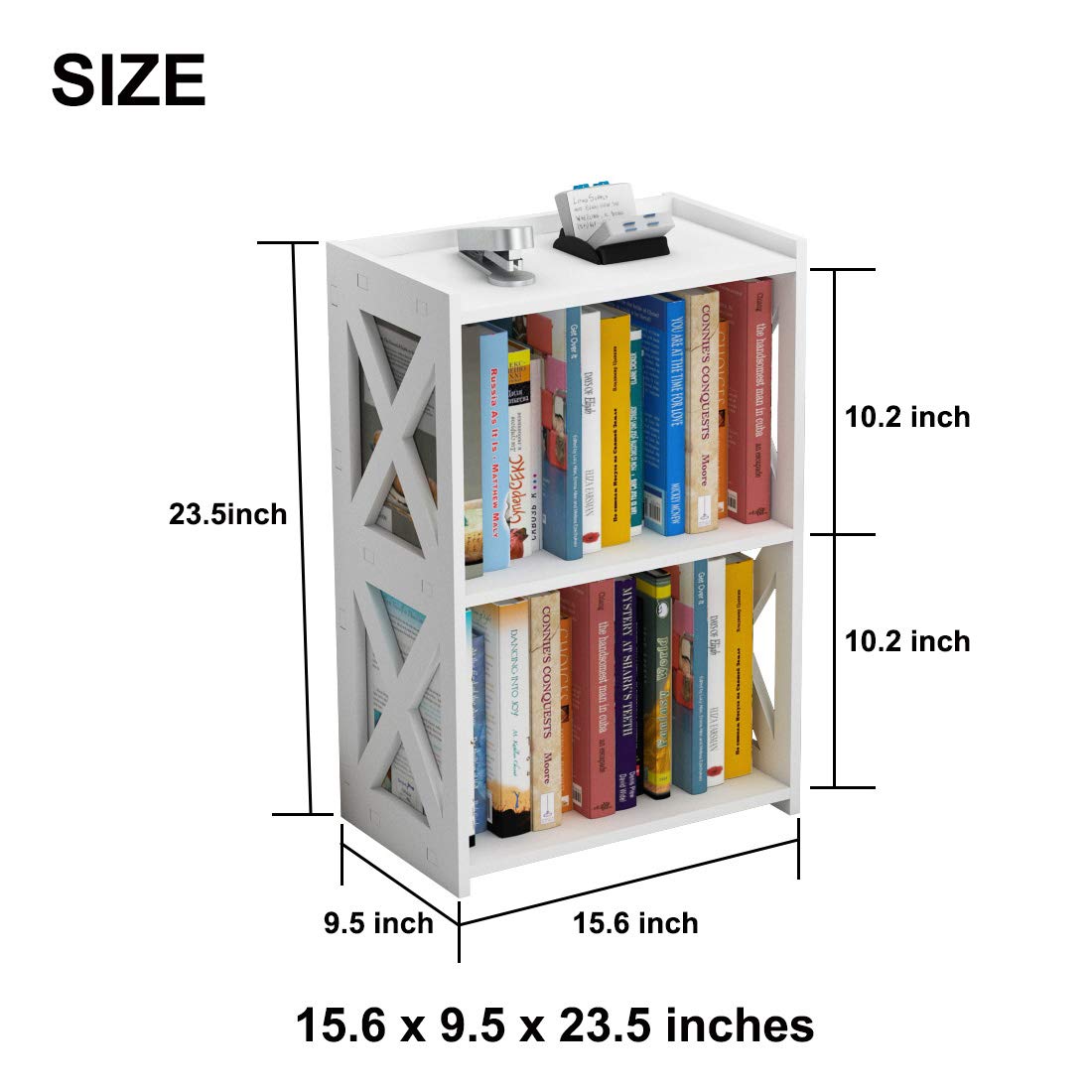 3-Tier White Storage Shelf with Side Protection