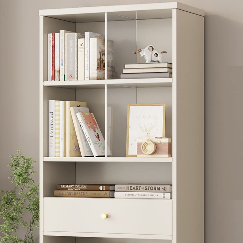 360° Rotating Bookshelf Solid Wood Storage Organizer