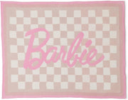 CozyChic® Barbie Checkered Throw, Barbie Pink Multi, 54"x72"