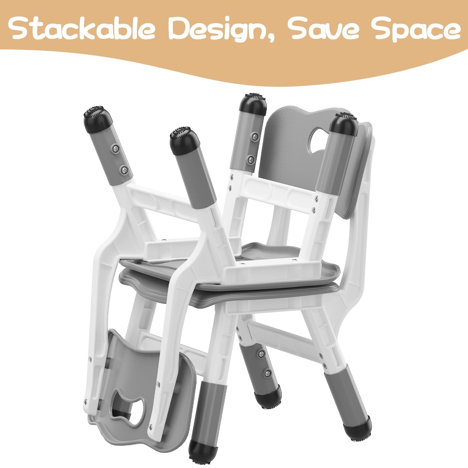 Height Adjustable Kids Chair Set of 2