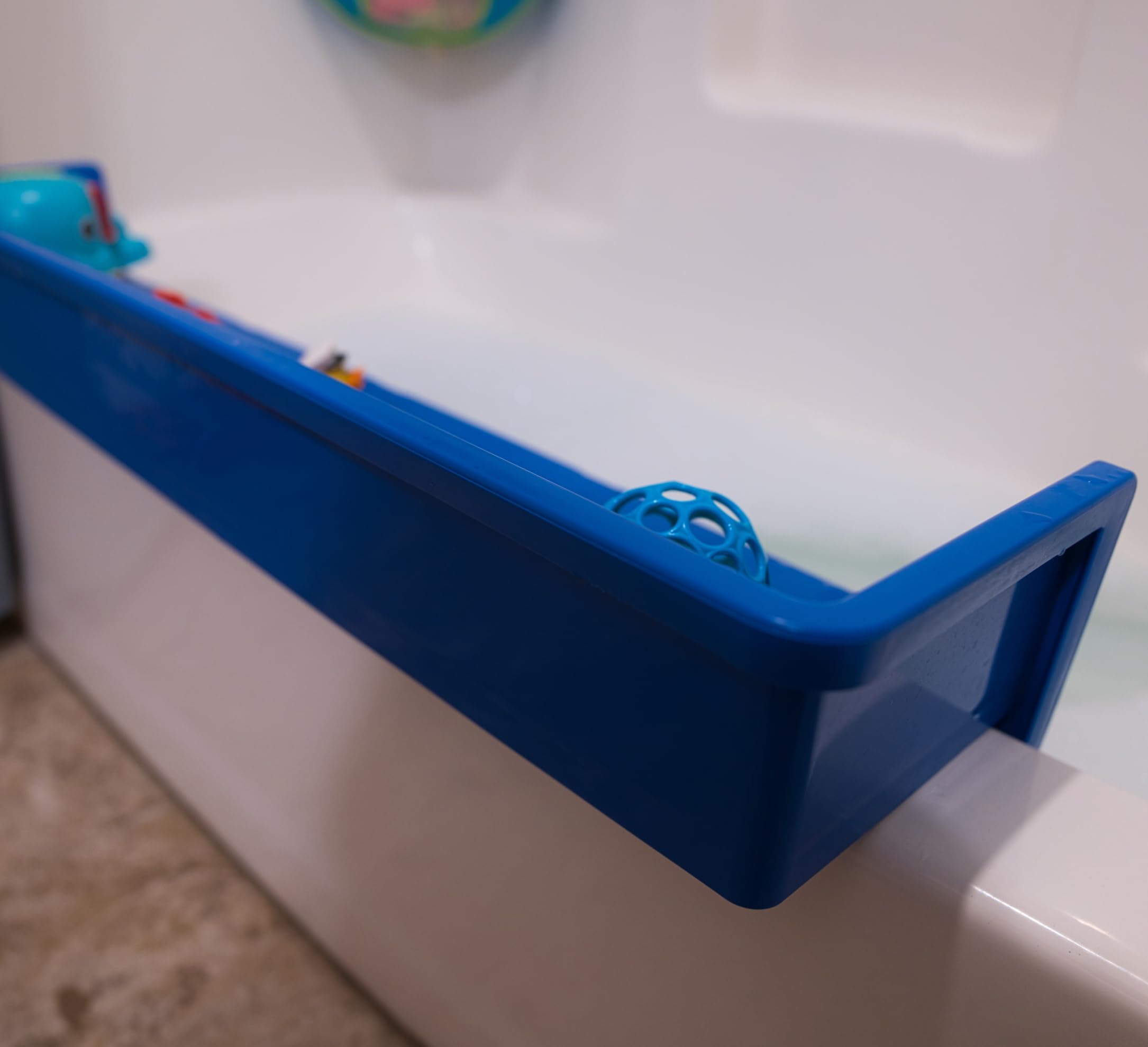 Bathtub Splash Guard & Bath Shelf for Kids – Toddler Bath Tray