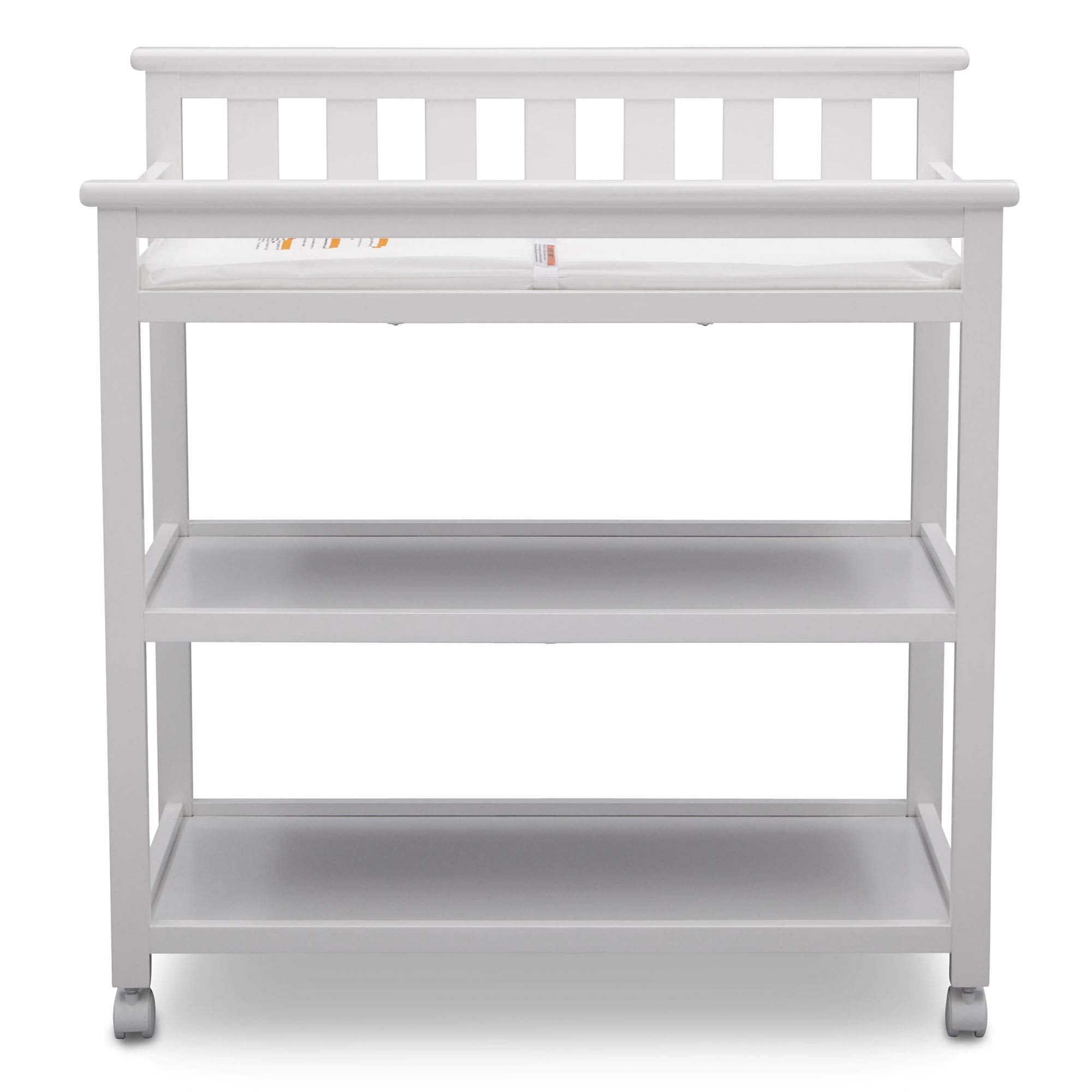 Flat Top Changing Table with Wheels and Changing Pad - Greenguard