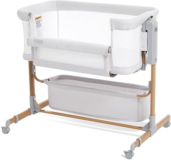 Bassinet Bedside Sleeper, 3-in-1 Rocking Bassinet for Baby