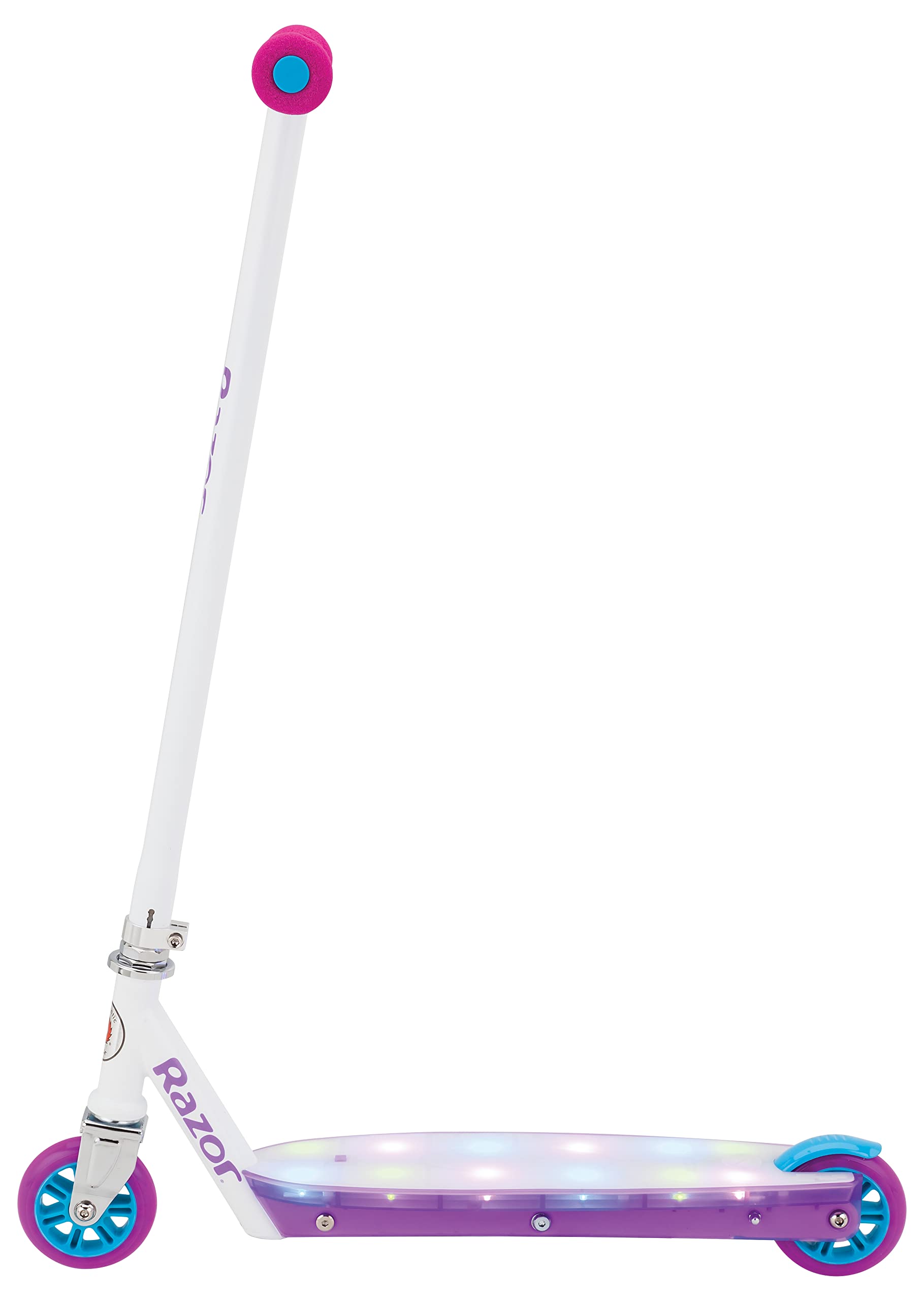 Party Pop Kick Scooter for Kids Ages 6+ - 12 Multi-Color LED Lights