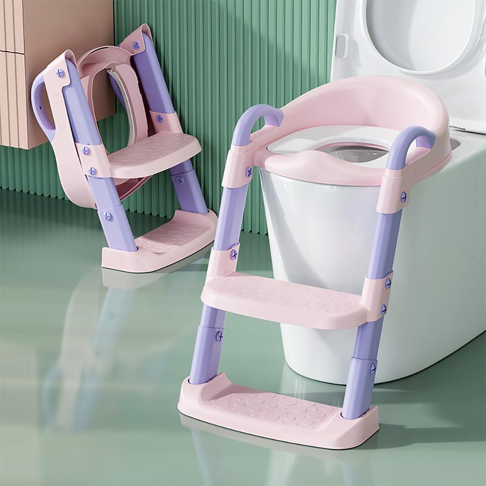 Toilet Seat For Boys Girls, Toddler Toilet Seat With Step Stool Ladder