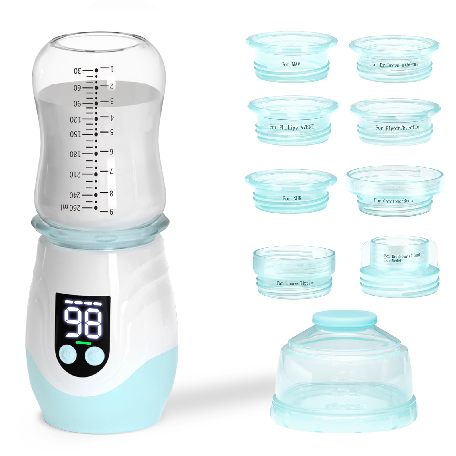 Portable Cordless Baby Bottle Warmer for Travel, Rechargeable