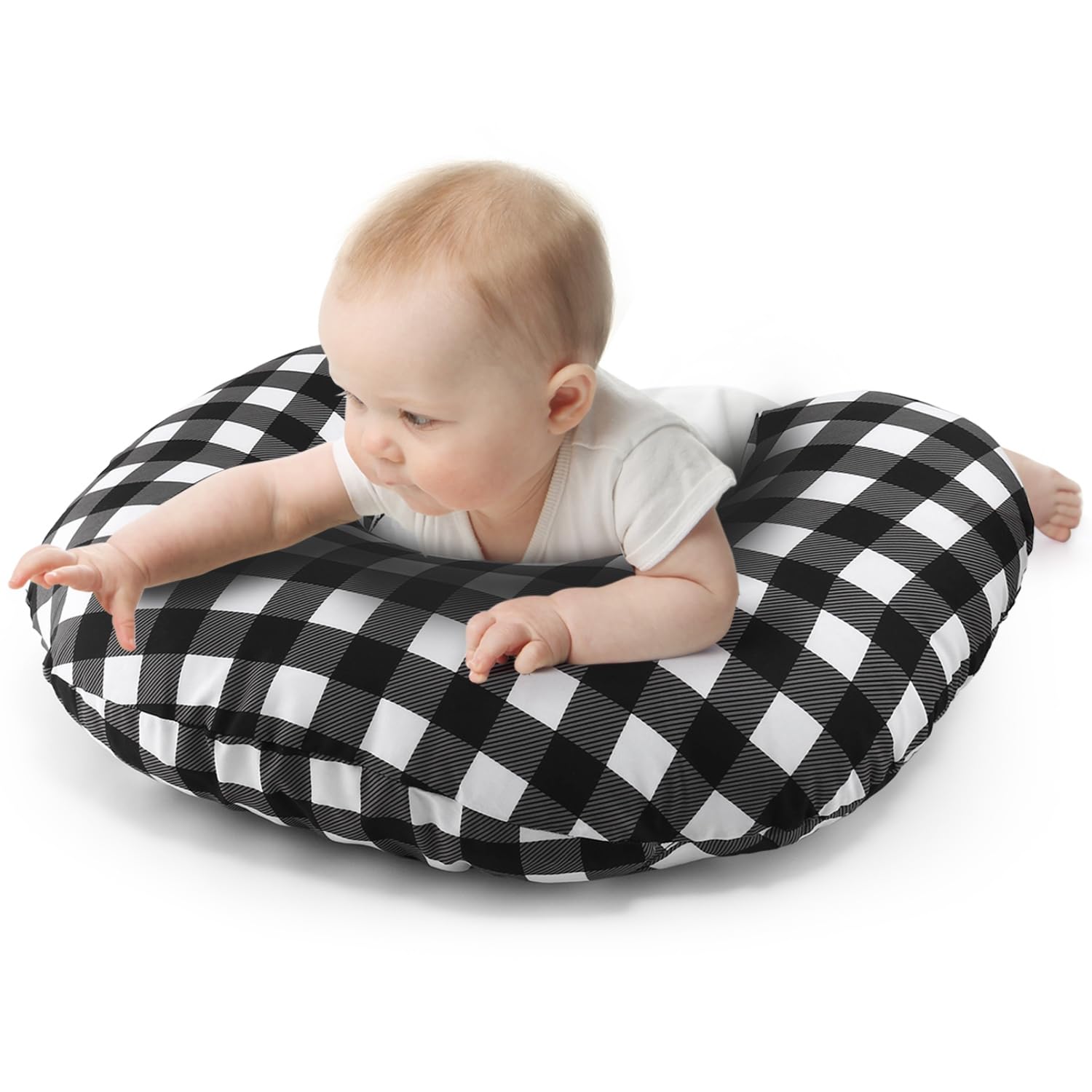 Nursing Pillow & Cover - Soft Newborn Nursing Baby Girl or Boy Pillow